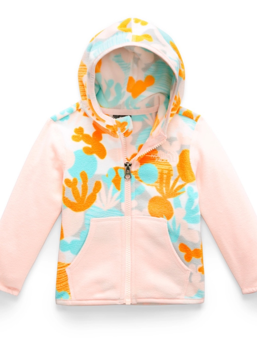 The North Face Kids Pink Floral & Orange Blue Fleece Hoodie